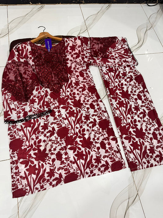 2pc Swiss Lawn Suit